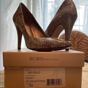 BCBGeneration python print appears silver in person Gently used and box kept